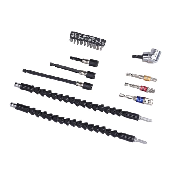 Fleksibelt 105 graders borforlengersett Universal Socket Adapter Skrutrekkerhodeholder Kit