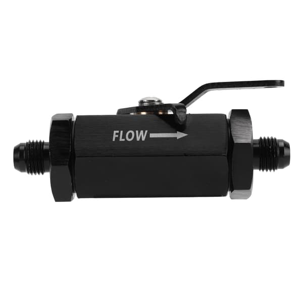Bil Brændstof Afspærringsventil AN6 Fitting Flow Control Aluminium Legering Sort Rustfri Universal