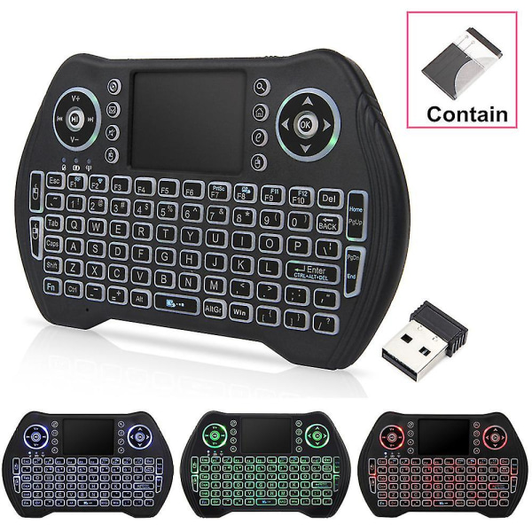Mini trådløst tastatur, 2.4ghz trådløs minitastaturkontroller