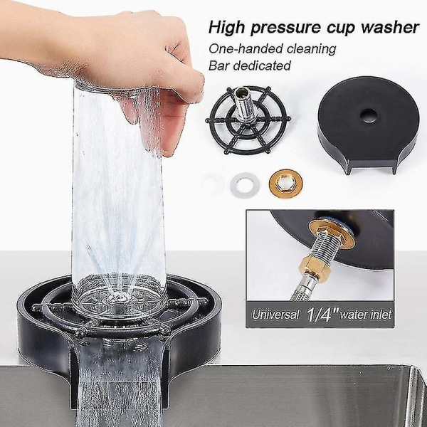 Rustfritt stål automatisk kopp glassskyllerengjøringsverktøy for kjøkkenvasker