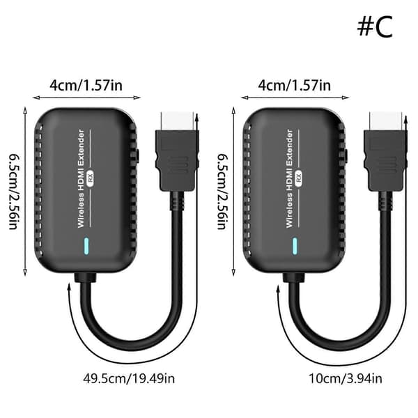 【BQ】Trådløs sender og mottaker 30m rekkevidde 4K dekoding 1080P utgang for strømming av video White model Tpye c