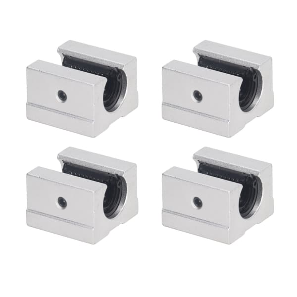 4 stk. SBR12UU Lineær Kulelager Slide Block Aluminium Legering Åpen Lineær Lagerenhet