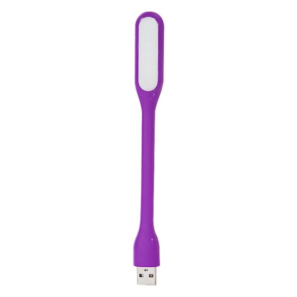 Bærbar Usb Led Mini Book Light Leselys Bordlampe Fleksibel Lampe For Power Bank Bærbar Bærbar PC Datamaskin Violet