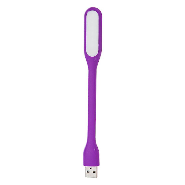 Kannettava USB Led Mini Book Light lukuvalo pöytälamppu Joustava lamppu Power Bankin kannettavaan kannettavaan tietokoneeseen Violet