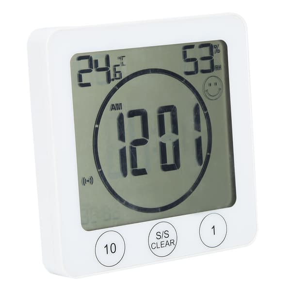 Multifunktionell digital inomhustermometer hygrometer klocka för hemkök