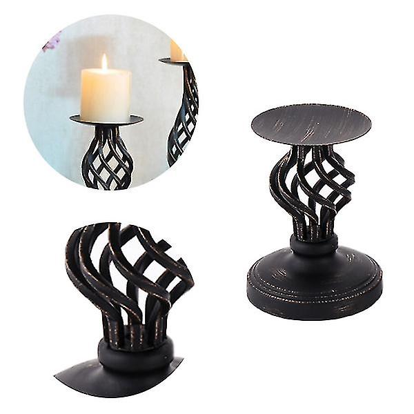 Ljushållare i metall ihålig ljushållare Lamphållare för middag med levande ljus Romantiskt bröllop Elegant dekoration XS