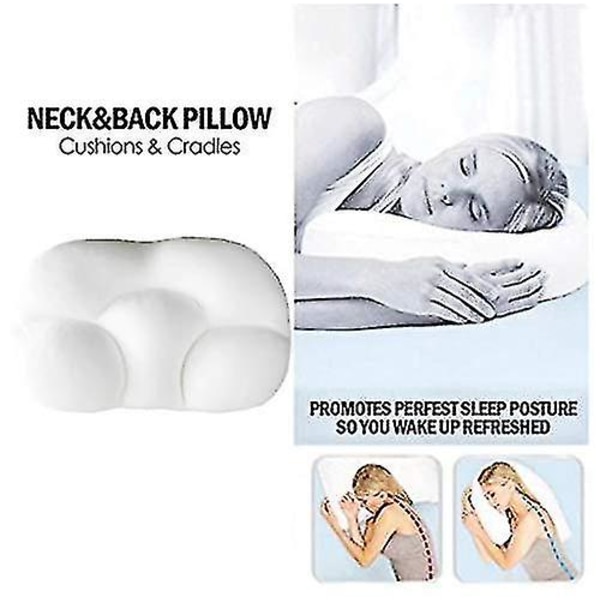 Cervikal kudde för smärtlindring i nacken, Luktfri kontur Memory Foam -kuddar med design av vaggor, Ergonomiska ortopediska sängkuddar