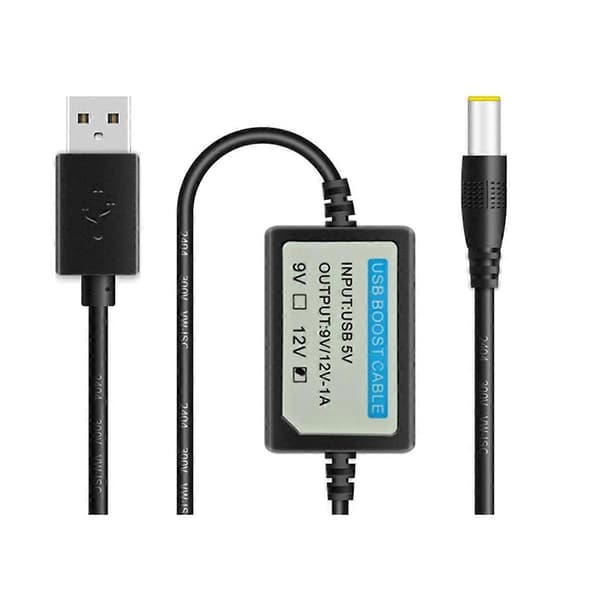 【BQ】USB-latauksen tehostuskaapeli DC 5V - 12V 1A Step UP -muunninsovitin USB-kaapeli tehostuskomponentilla As Shown