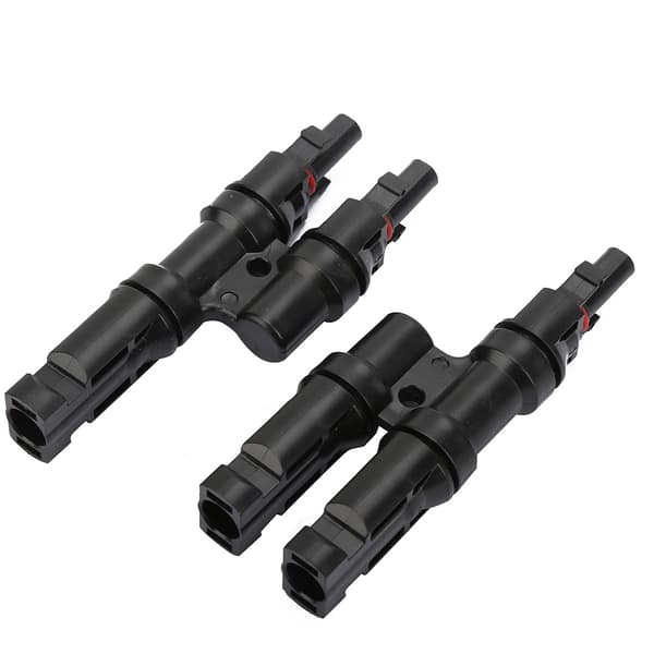 1 Par T Typ Gren Solpanel Adapter 2 i 1 Parallellkontakt Kabeldelare