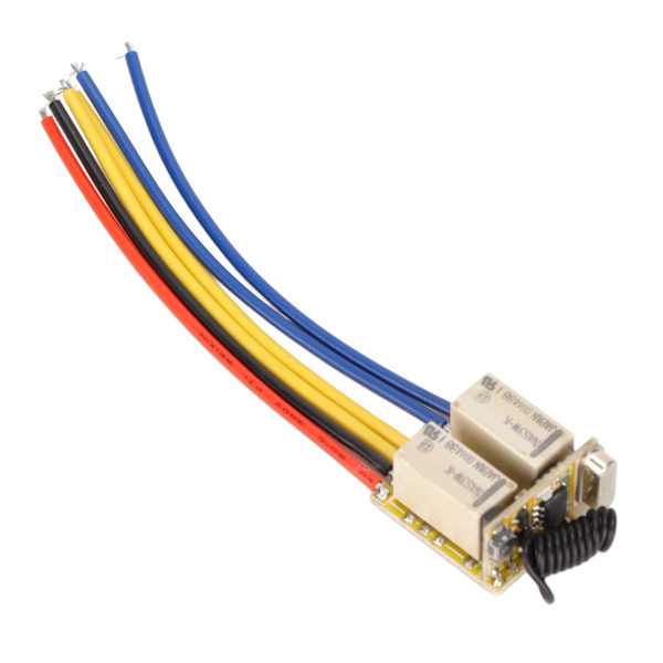 Mini RF 2CH Relæ Switch 433MHz DC3.7‑12V Trådløs Relæ Transmitter og Receiver til Hjemmet