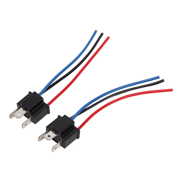 2 stk. H4 Han Socket Tilslutningsledning Kabel Forlygte Socket Forlygte Stik Ledningsnet