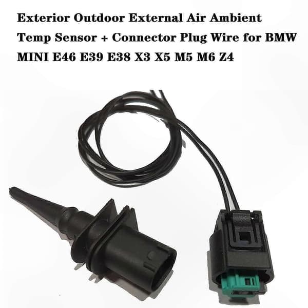 Omgivelsestemperatursensor med stik til Mini Cooper udvendig brug 65816905133 65816936953