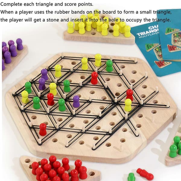 Kedjeschack Triggle brädspel - Interaktion för alla åldrar (Leksaksset) White