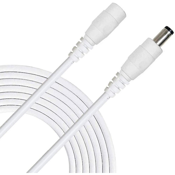 Dc 12v Power Adapter Extension Cable Extend Wire 2M White