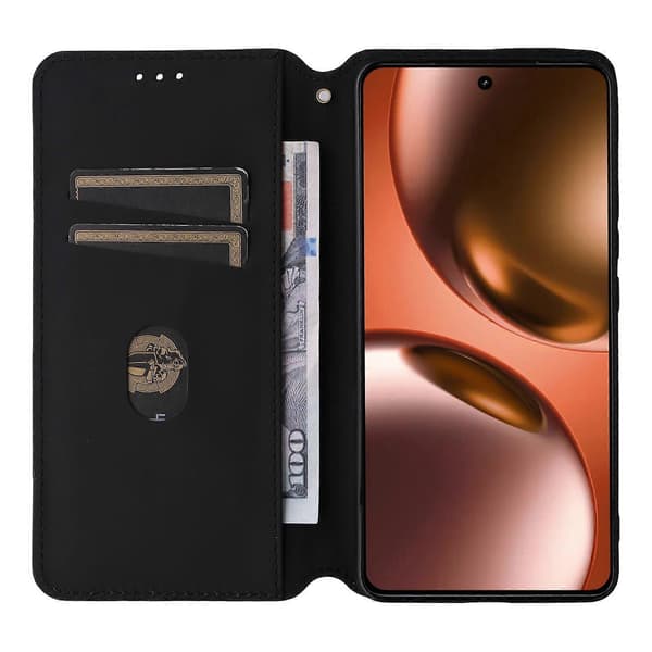 【BQ】For Realme GT 7 5G Case Wallet Diamond Embossed Leather Phone Case Blue