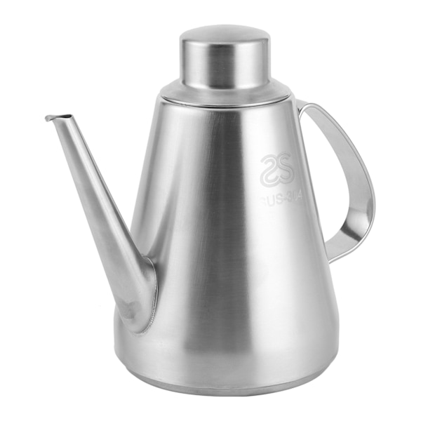 Oliedispenser i rustfrit stål til køkken med låg 24 oz 600 ml opbevaringsbeholder