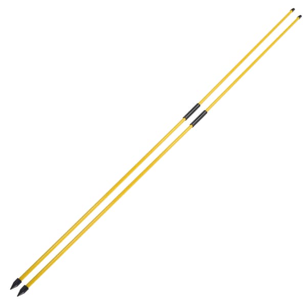 Vikbara Golf Alignment Sticks i Glasfiber Gul 2 Sektioner Riktning Indikator Hjälpmedel