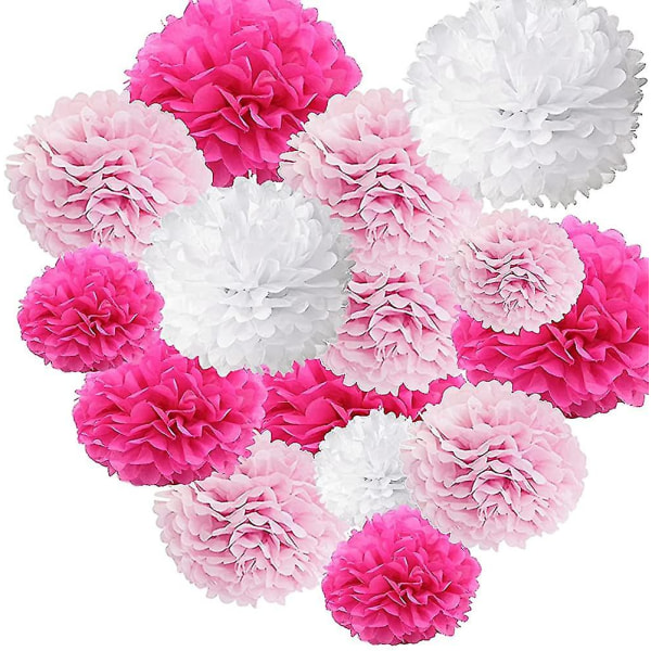 Honeycomb Blomsterballer, Pompom Flower, Tissue Paper Pom Poms, Hengende Ball