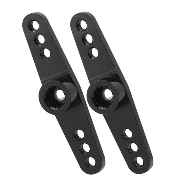 2 stk. 25T Aluminiumlegering CNC RC Styreservoarm Universal Pasform til 1/10 RC Bil Sort