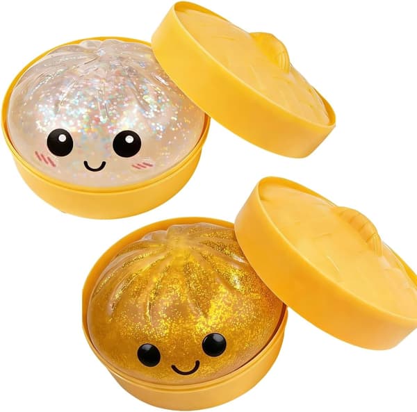 【BQ】Glänsande Dumpling Mjuk och Söt Leksakslåda - Stresslindrande Fingertopps Sensorisk Play-Doh 2pcs-a