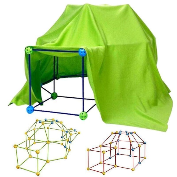 Bygg ditt eget Den Set -sats Lek Bygg Fort Tält Building Kid DIY tältleksak