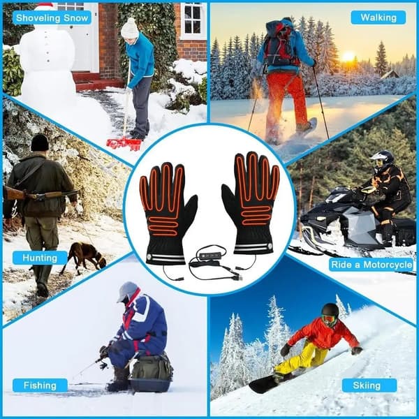【BQ】Genopladelige varmehandsker, vanter 37-45 grader Sort black one size