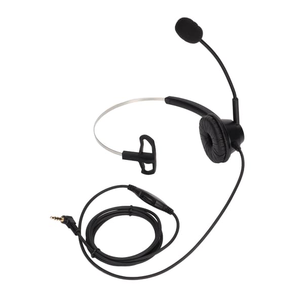 H360‑3.5VA Enkeltsidet Headset Sort Støjreducerende Lydstyrkejustering Ledningsforbundet Mono Headset til 3,5 mm Jack