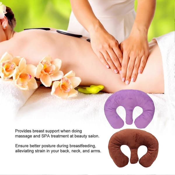 【BQ】Bryst fast støttepute Massasje Skjønnhet Spa Støttepute Brown