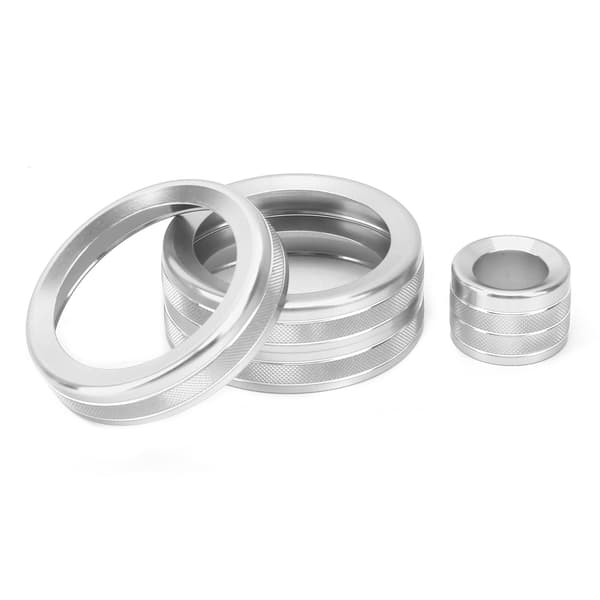 4 st AC Ratt Ring Trim Volymjusterare Dekor för Range Rover Evoque 2012 2018 Silver