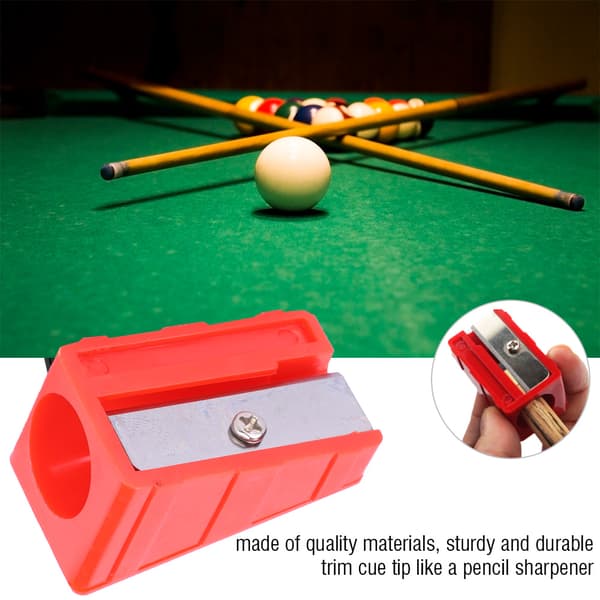 3-pack Portabel Mini Biljardkö Tip Trimmer Formare Verktyg Röd