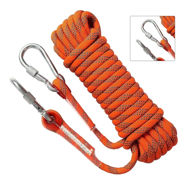 12mm 10m 33ft Utomhus Bergsklättring Flykt Säkerhetsklätterrep Orange Blå