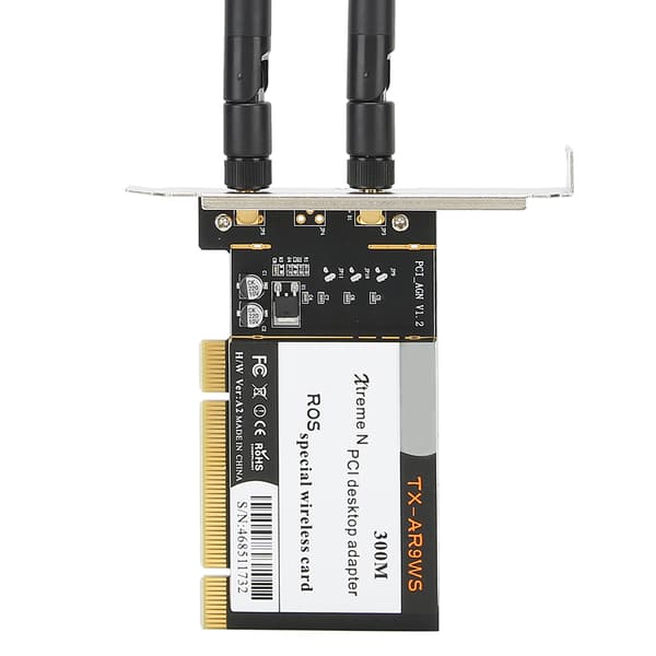 300 Mbps trådløst WiFi netværkskort med 2 antenner - PCI Desktop Adapter