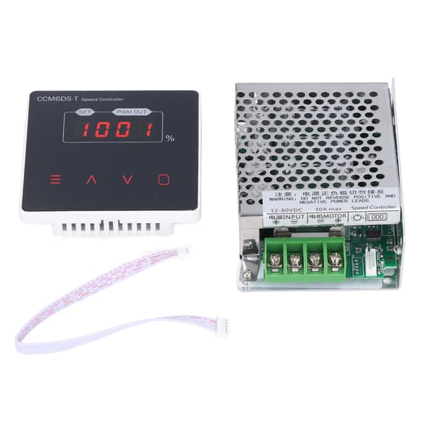 Digital Display Motorhastighetskontroller Aluminiumlegering Dimming Kontrollbryter DC 12V‑80V 30A