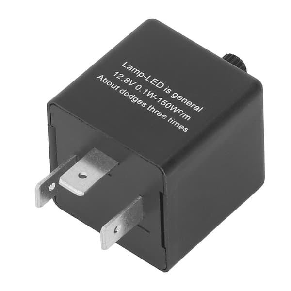 3-stifts Justerbart Bil LED Blinkrelä Normalt Öppen Kontakt Frekvensjustering DC12V 10A