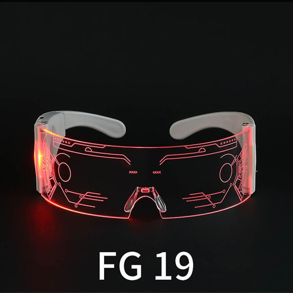 LED-ljusemitterande glasögon tidvattnet framtida teknik sense burst flash laddningsglasögon C7