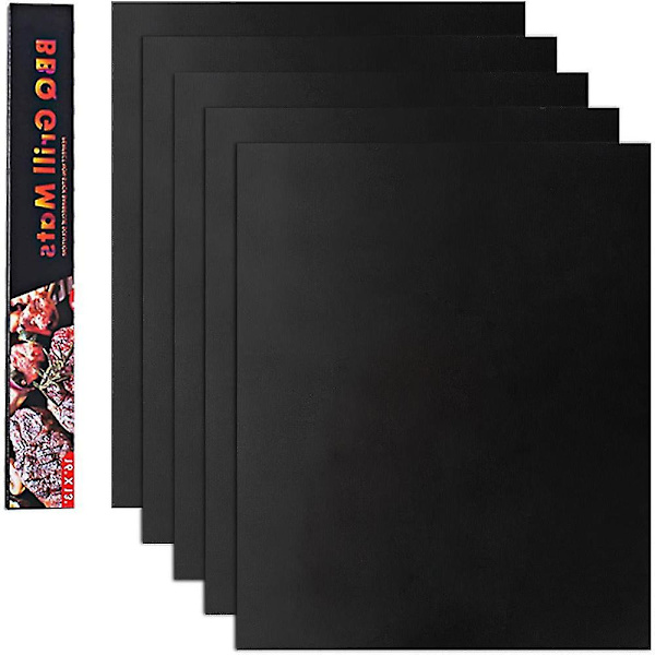 4stk Bbq Grillmatte Non-stick Grillmatte Utekjøkken Baking Bbq Mat 4Pcs