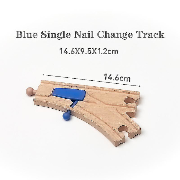 Hhcx-all Kinds Wooden Railway Train Track Accessories Beech Wooden Tracks Set Bridge Building Toys Parts Fit Biro Train Toy New WJ-JM-12-45