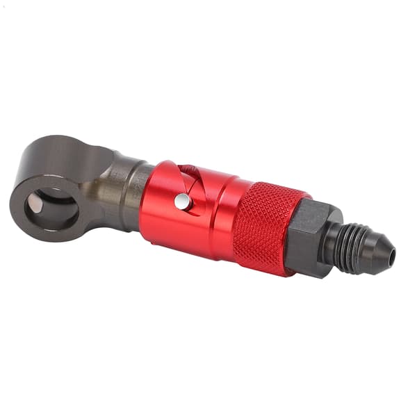 Bromsledning Quick Release Adapter Fitting Böjd Universal för oljebränsleslang Röd