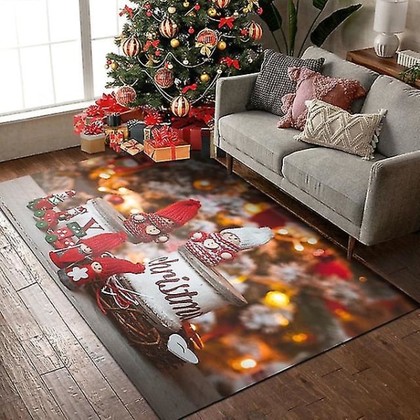 Hjemmedekorasjon Moderne 3d juledekor Inngang Teppe Stue Sofabord Teppe Julenissematte Soveromstepper 17 40x120cm