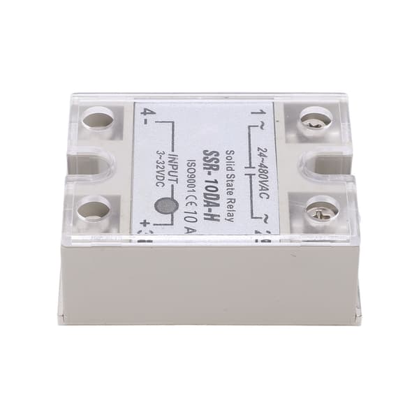 10A Enkeltfaset Solid State Relæ SSR Modul 3 32VDC 24 480VAC Kontrolsystem