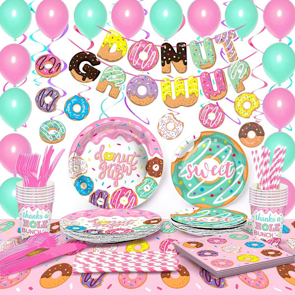 Donut party leveranser set, donut växande födelsedagsfest leveranser
