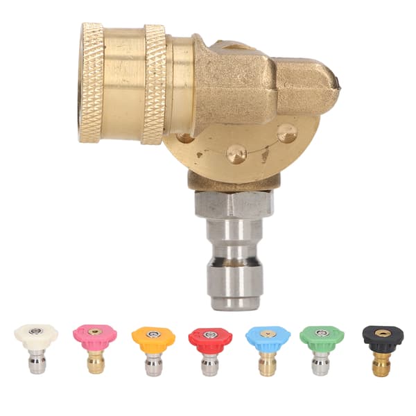 7 STK. Højtryksrenser Dyse Tips 1/4in Quick Connect 2.5GPM 4500PSI Flere Grader