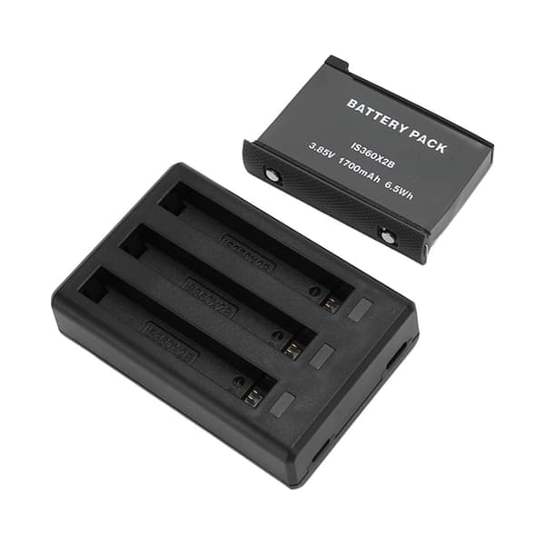 for Insta 360 ONE X2 Batterilader 3-kanals hurtiglading Batteriladerhub med oppladbart litiumbatteri