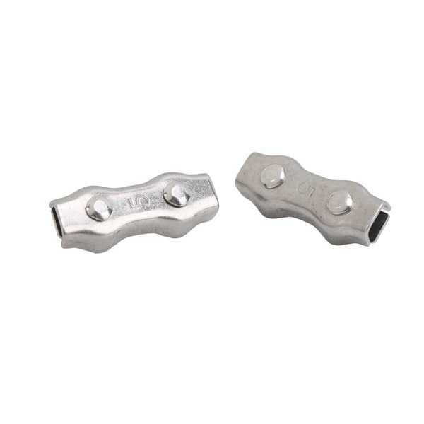 6 stk. Duplex Wire Rope Clip Kabelklemmer Rustfrit stål Duplex 2-stolpet Kabelklemme til Wire RopeM5