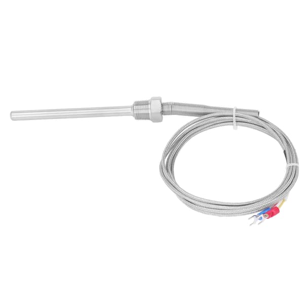 K-typ Termoelement 0-400℃ 3/8 NPT 8x100mm Temperatur Sensor Sond i Rostfritt Stål 2m 6.56ft