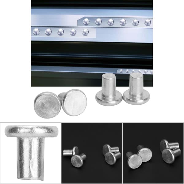 100 stk. GB867 M4x4mm Fladhoved Aluminium Solid Nitter