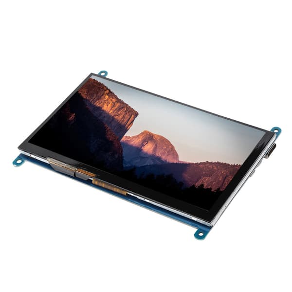 High Definition 7-tommers LCD HDMI-skærm med kapacitiv touch til Raspberry Pi