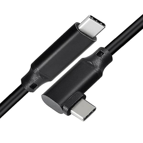 VR-datakaapeli kyynärpää Type-c datakaapeli Usb3.1 Gen 2 kaksoisurosvideoprojektiokaapeli 20 Vr mobiilipelikaapeli Black 1M