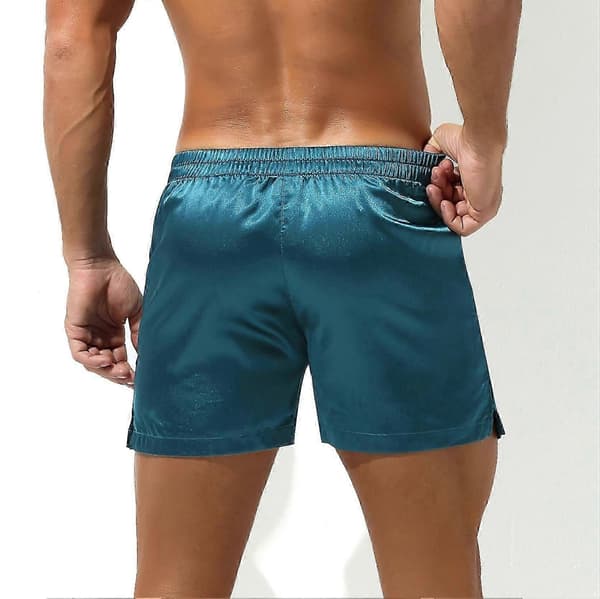Herr Silke Satin Boxershorts Underkläder Sov Pyjamas Lounge Shorts black black L