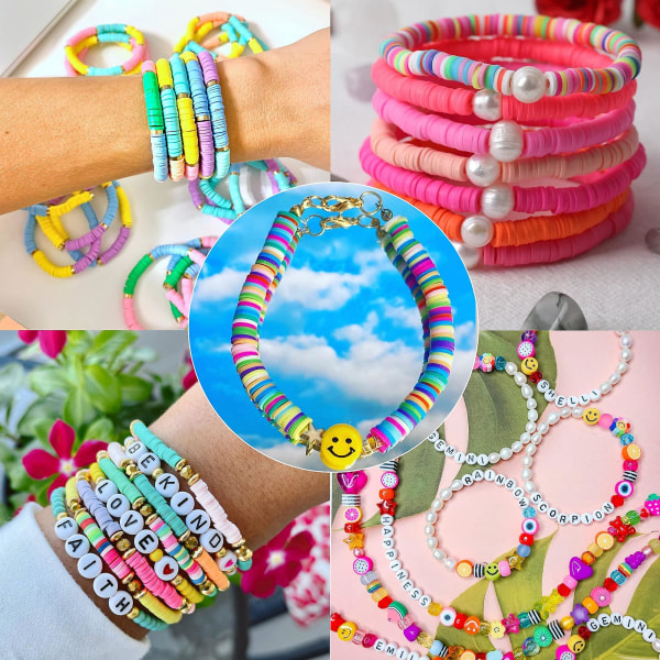 4810st Clay Flat Beads Polymer Clay Beads 20 Colors 6mm Round Clay Spacer Beads Heishi Clay Beads For Smycken